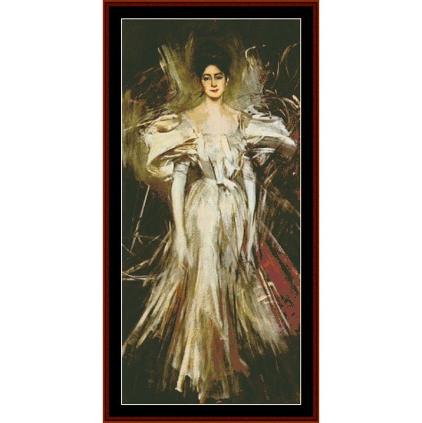 Madame de Florian II - Giovanni Boldini cross stitch pattern