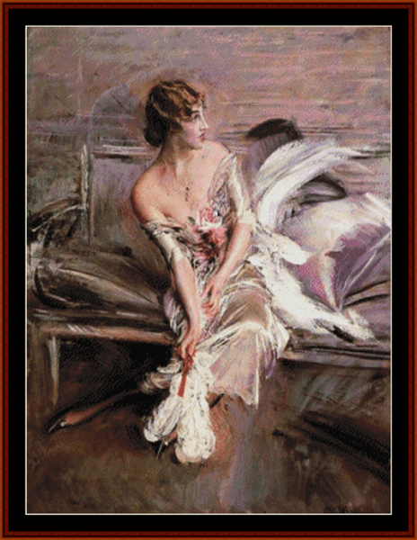 Gladys Deacon - Giovanni Boldini pdf cross stitch pattern