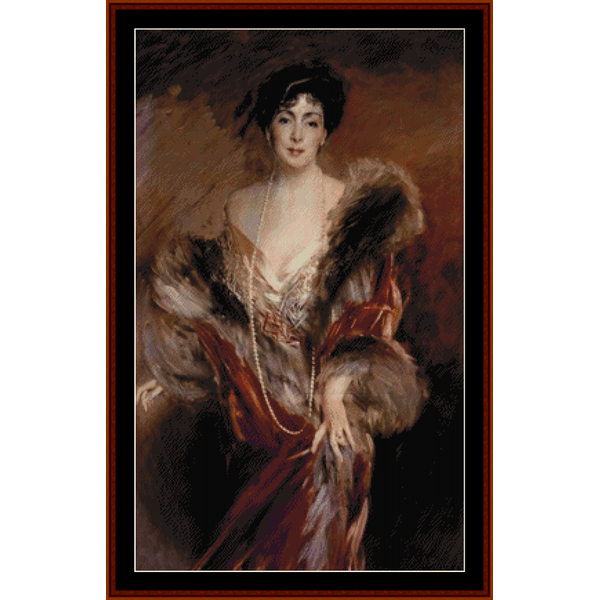 Josefina De Arruzuriz - Giovanni Boldini pdf cross stitch pattern