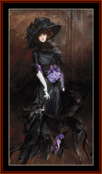 Marchesa Luisa Casati - Giovanni Boldini pdf cross stitch pattern