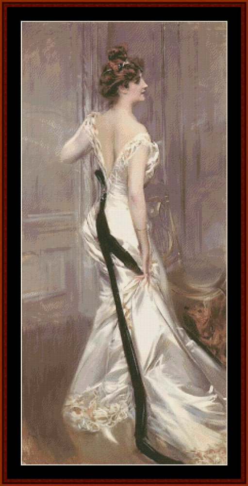 The Black Sash - Giovanni Boldini cross stitch pattern