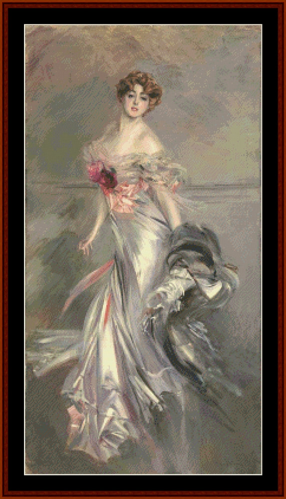 Marthe Regnier - Giovanni Boldini pdf cross stitch pattern