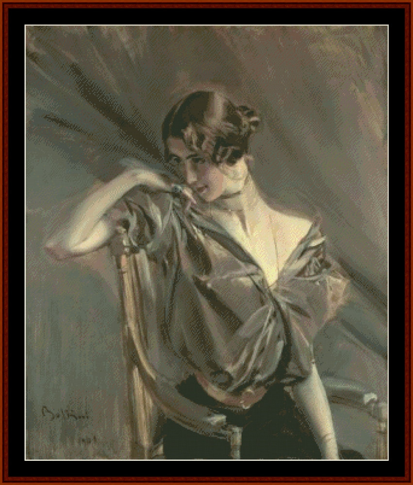 Cleo de Merode - Giovanni Boldini pdf cross stitch pattern
