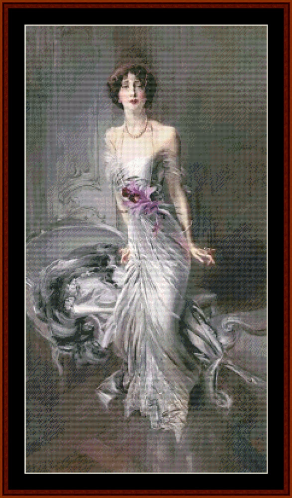 Madame E.L. Doyen - Giovanni Boldini pdf cross stitch pattern