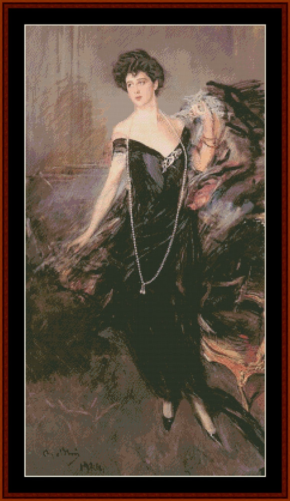 Madame Veil Picard II - Giovanni Boldini pdf cross stitch pattern