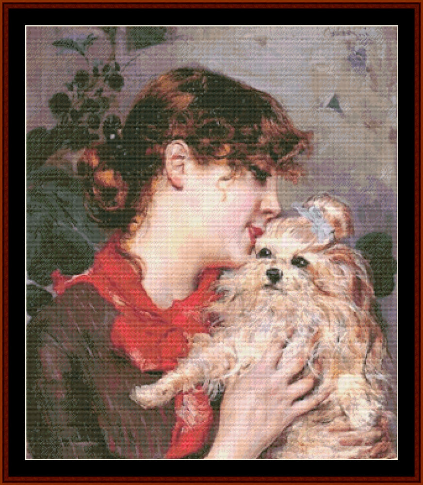 Madame Rejane - Giovanni Boldini cross stitch pattern