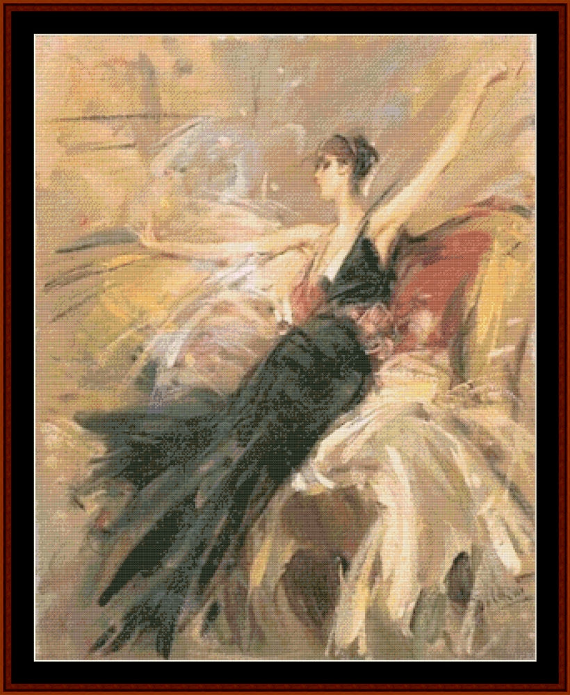 On the Sofa – Giovanni Boldini pdf cross stitch pattern