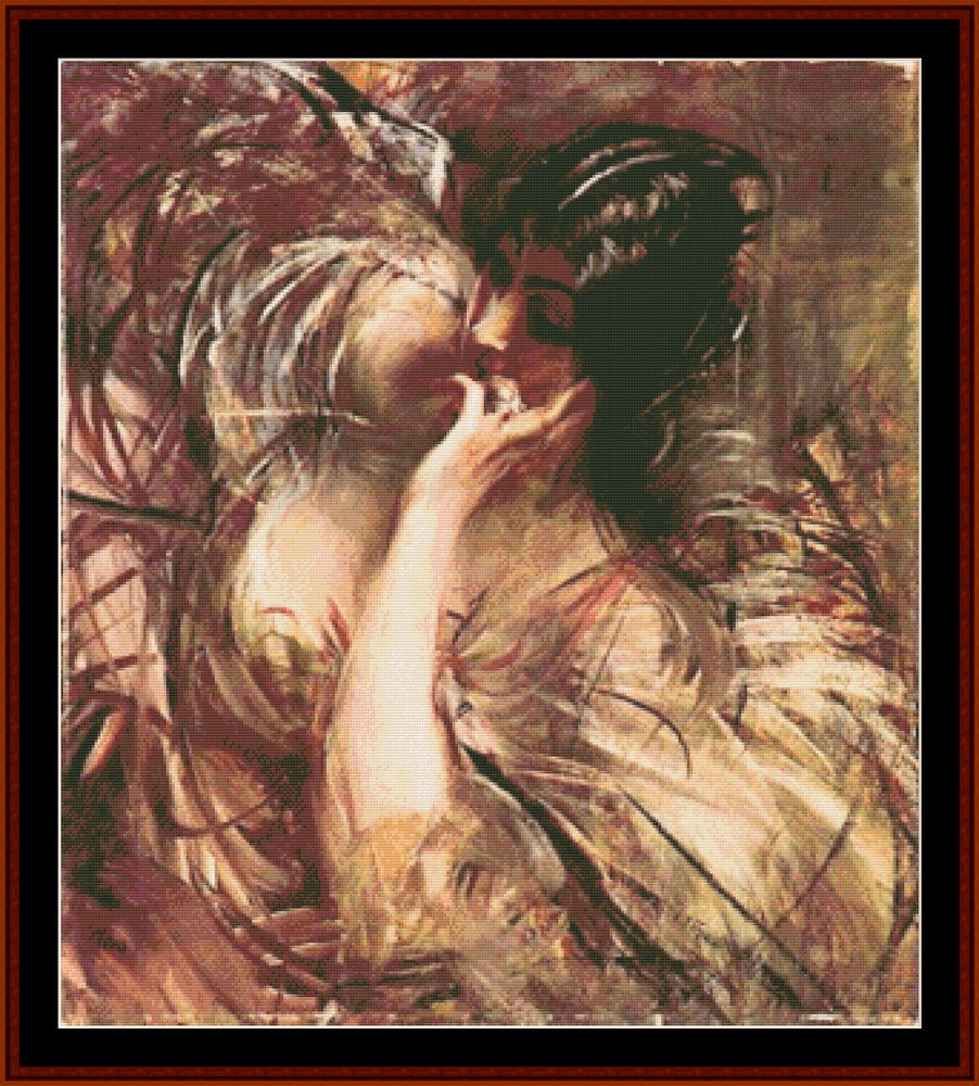 The Blouse of Voile - Giovanni Boldini cross stitch pattern