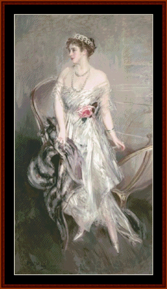 Princess Anastasia - Giovanni Boldini cross stitch pattern