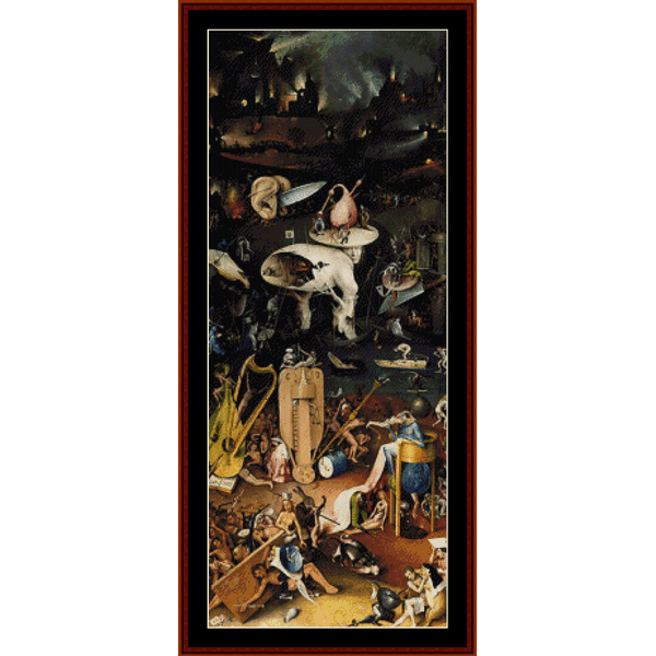 Garden of Earthly Delights - Right Panel - Hieronymus Bosch pdf cross stitch pattern