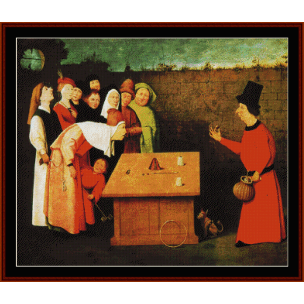 The Conjurer - Hieronymus Bosch cross stitch pattern