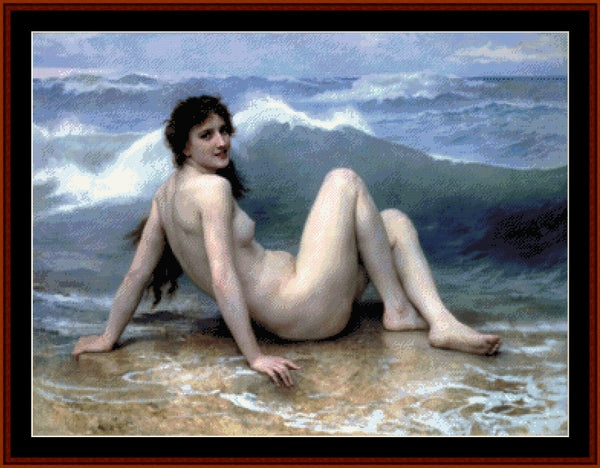 The Wave - Bouguereau cross stitch pattern