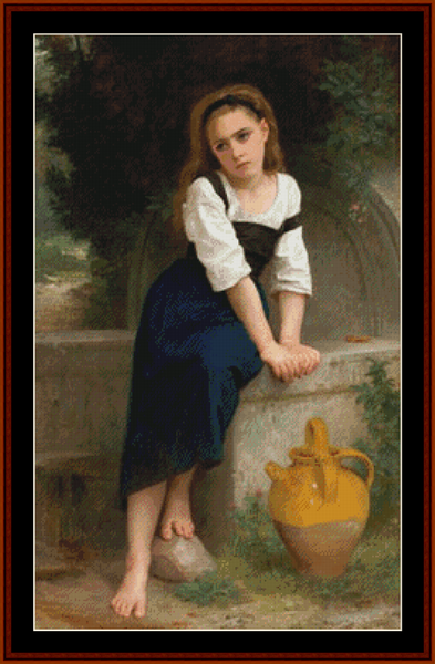 Orphan Girl - Bouguereau cross stitch pattern