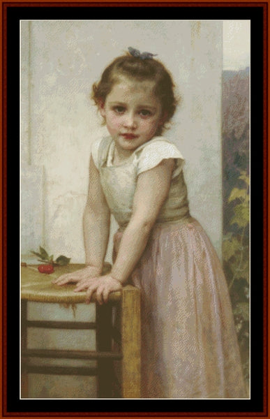 Yvonne - William Bouguereau pdf cross stitch pattern