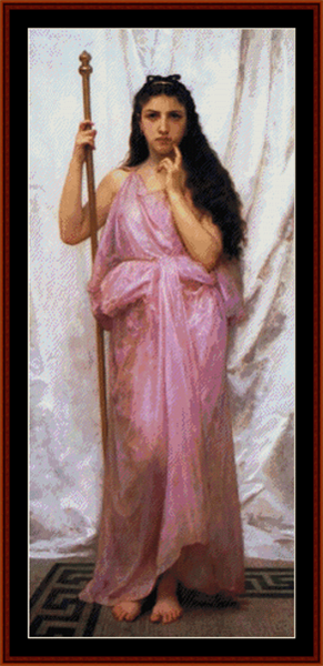 Priestess, 1902 - Bouguereau cross stitch pattern