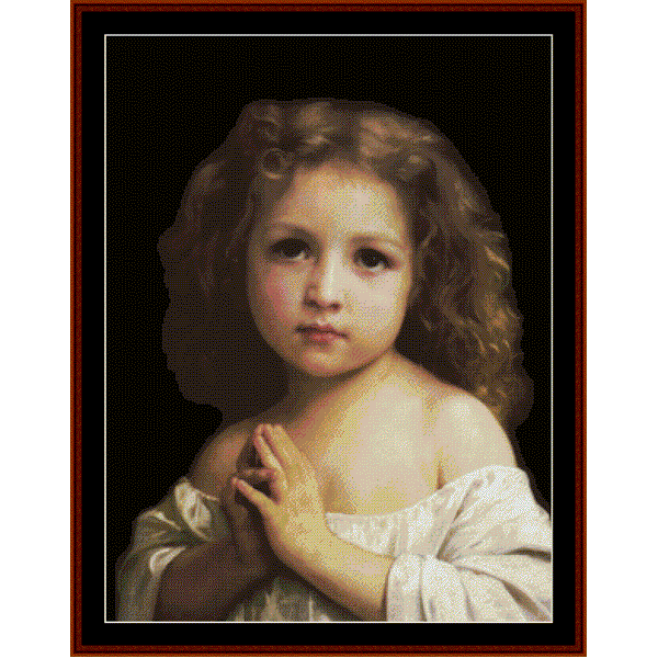 Prayer, 1878 - Bouguereau cross stitch pattern