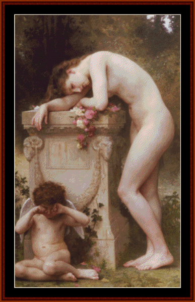 Elegy, 1899 - Bouguereau cross stitch pattern