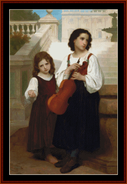 Far From Home - William Bouguereau pdf cross stitch pattern