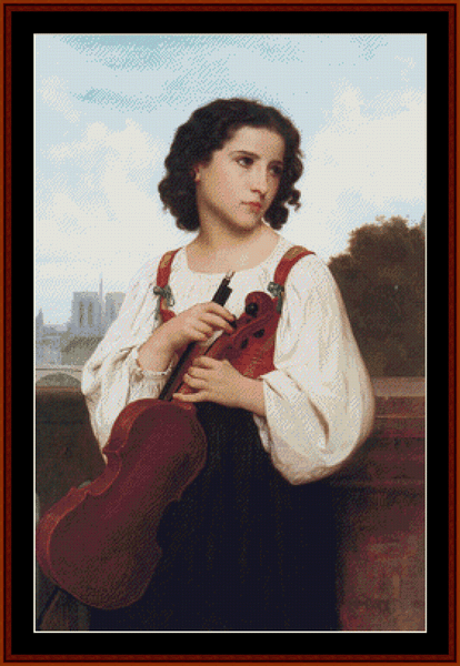 Alone in the World - William Bouguereau pdf cross stitch pattern