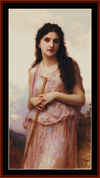 Meditation, 1902 - Bouguereau cross stitch pattern