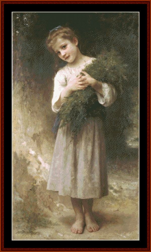 Back from the Fields - William Bouguereau pdf cross stitch pattern