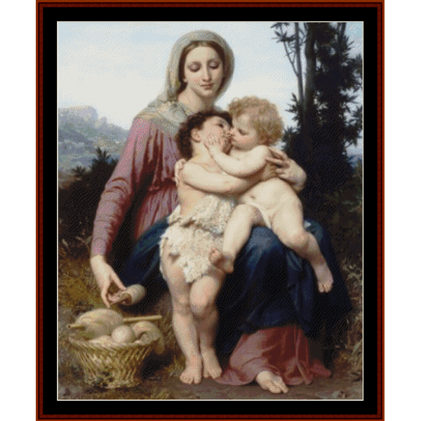 The Holy Family - William Bouguereau pdf cross stitch pattern