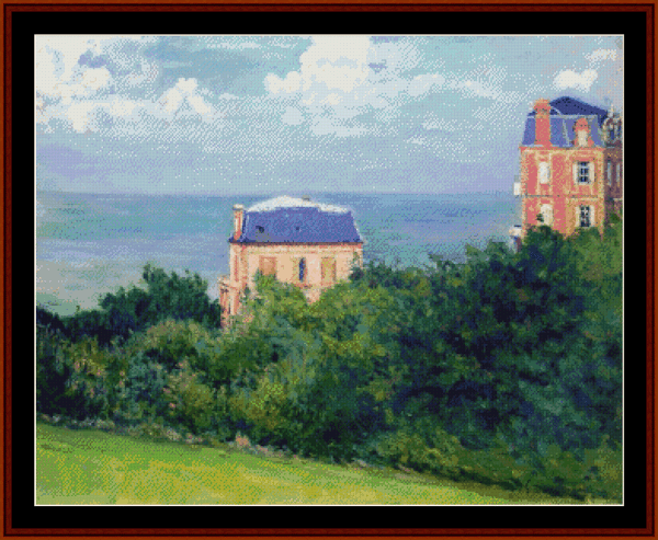 Villas at Villers su Mer - Gustave Caillebotte pdf cross stitch pattern