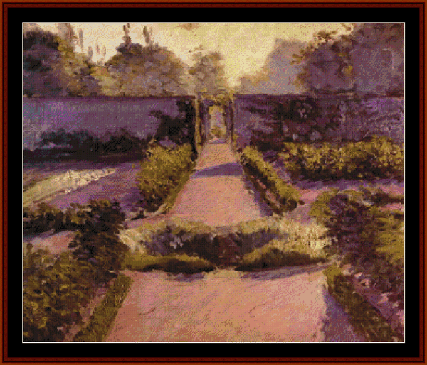 The Kitchen Garden at Yerres - Childe-Hassam cross stitch pattern