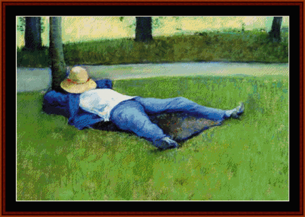 The Nap - Gustave Caillebotte pdf cross stitch pattern