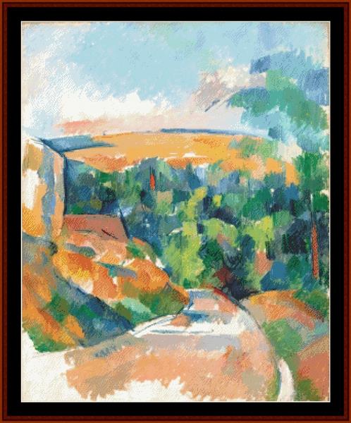 Bend in the Road - Paul Cezanne pdf cross stitch pattern