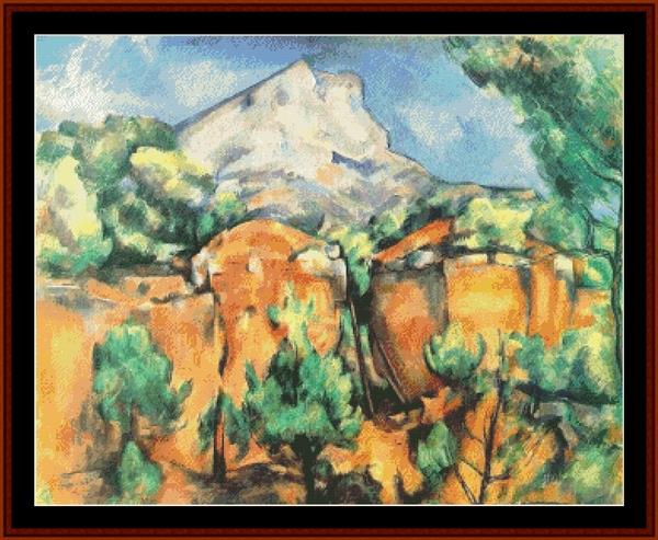 Bibemus Quarry - Paul Cezanne pdf cross stitch pattern