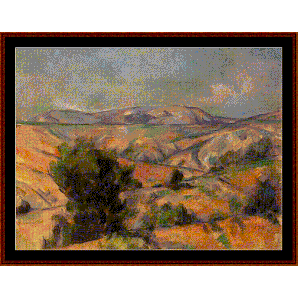 Mount Ste. Victoire, 1886 - Paul Cezanne pdf cross stitch pattern