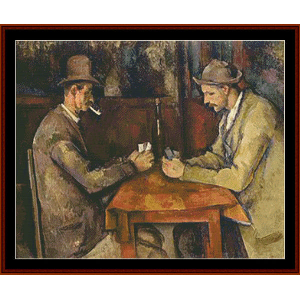 The Card Players II - Cezanne cross stitch pattern