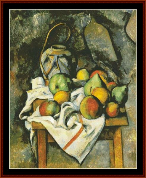 Ginger Jar - Paul Cezanne pdf cross stitch pattern