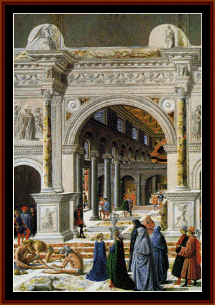 Presentation of the Virgin - Correggio cross stitch pattern