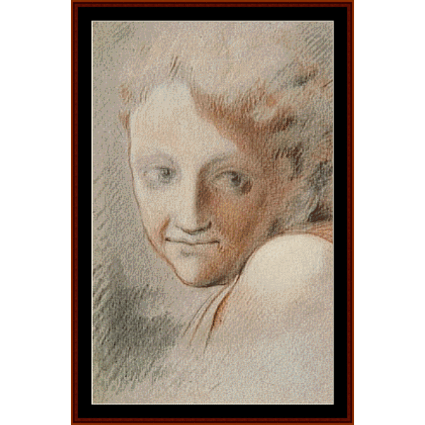 Head of an Angel - Correggio cross stitch pattern