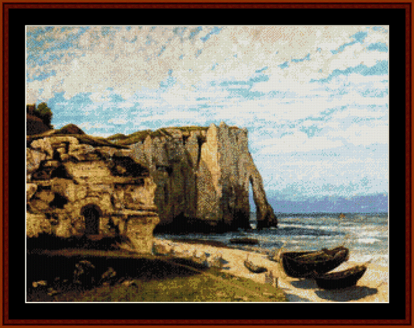 Cliff at Etretat - Courbet stitch pattern