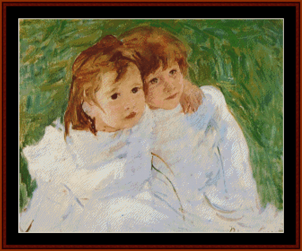 The Sisters - Mary Cassatt cross stitch pattern