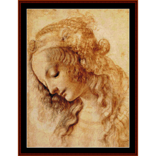 Portrait of a Woman II - Leonardo DaVinci cross stitch pattern