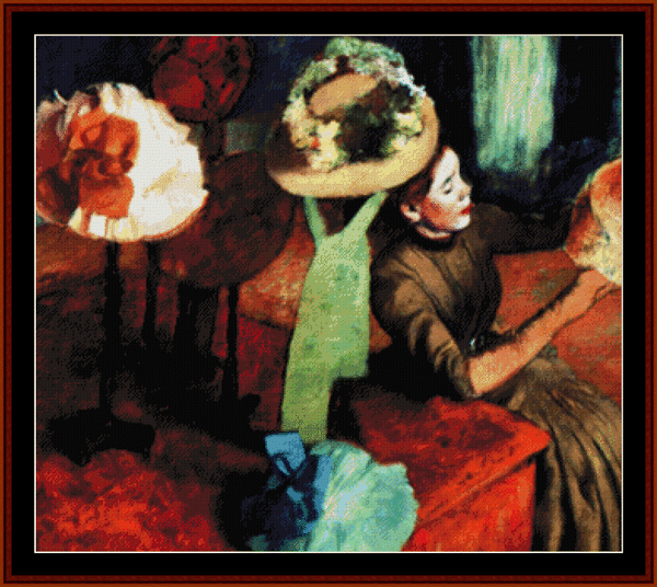 The Millinery Shop - Degas cross stitch pattern