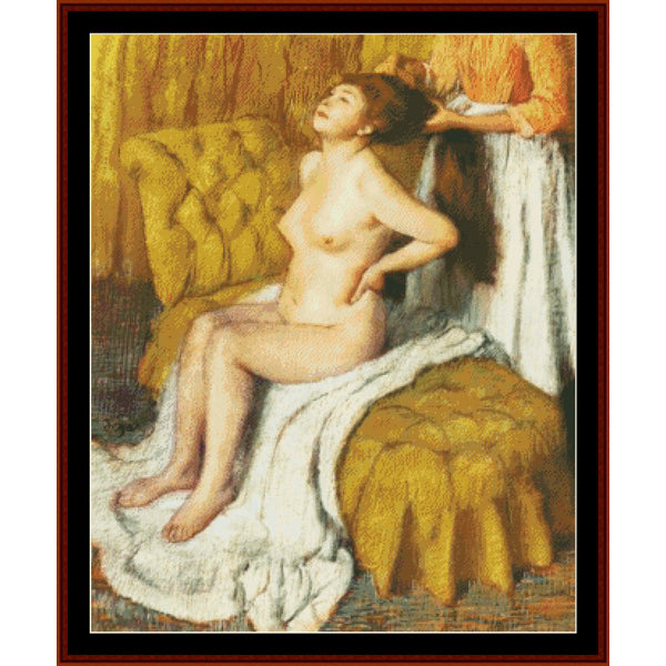 Woman Having Her Hair Combed - Degas cross stitch pattern