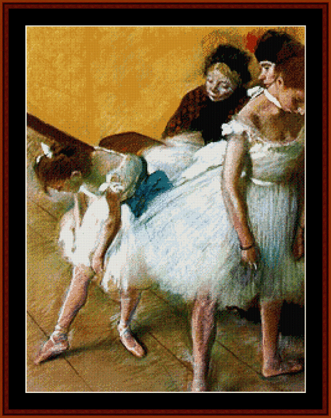 The Dance Examination - Edgar Degas pdf cross stitch pattern
