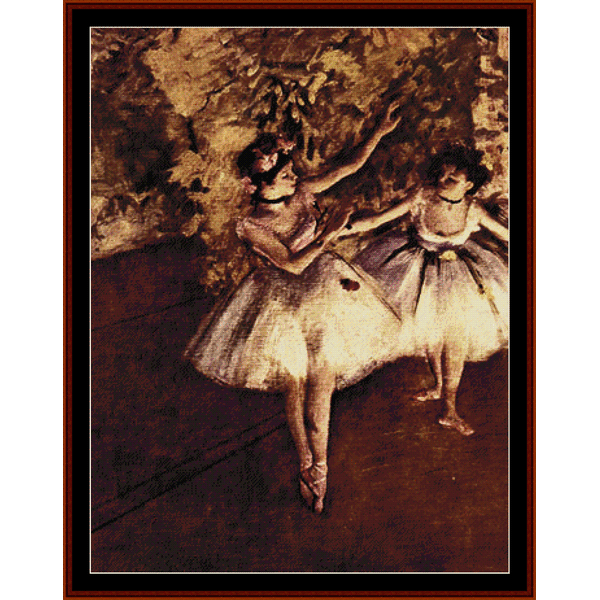 Young Dancers - Edgar Degas pdf cross stitch pattern
