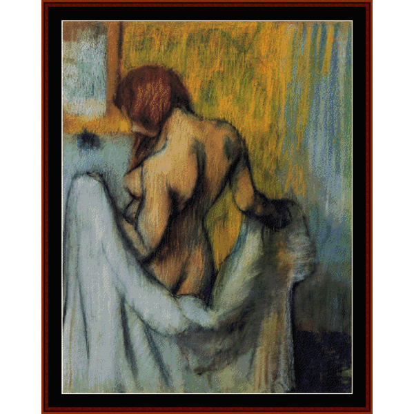 Woman with a Towel - Degas cross stitch pattern