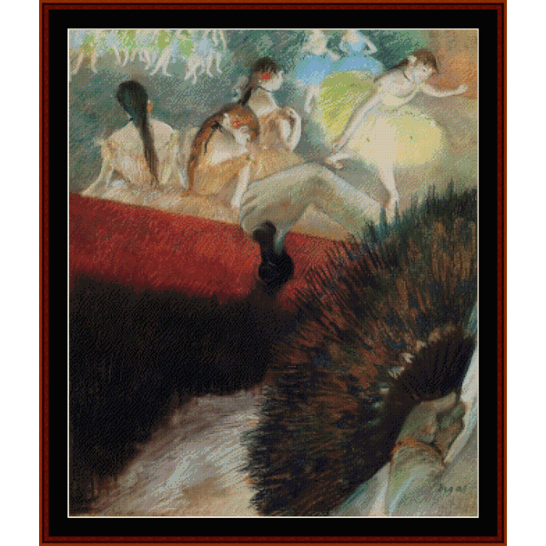 At the Ballet - Edgar Degas pdf cross stitch pattern