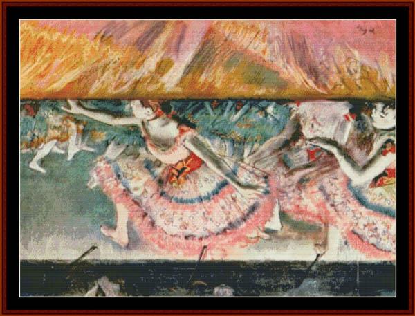 Lowering the Curtain - Degas cross stitch pattern