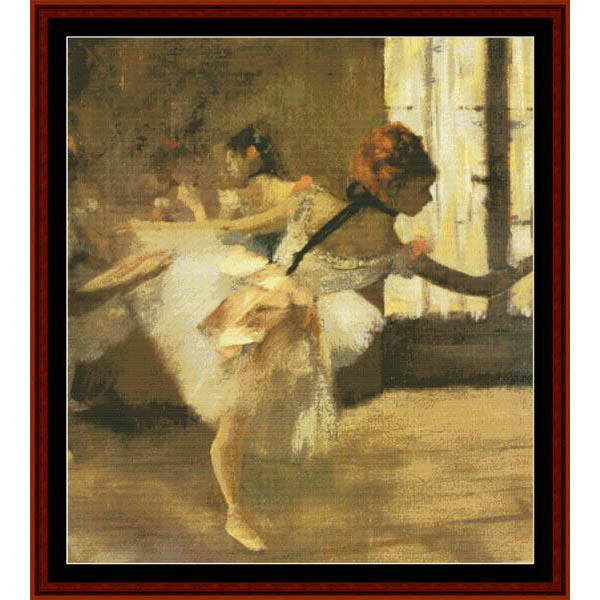Repetition of the Dance - Edgar Degas pdf cross stitch pattern
