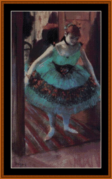 Dancer Leaving Dressing Room - Degas cross stitch pattern