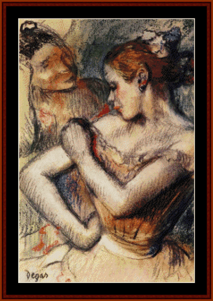 Dancer, 1896 - Edgar Degas pdf cross stitch pattern