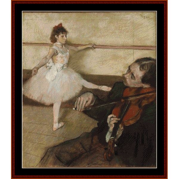 The Dance Lesson - Degas cross stitch pattern